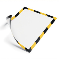 DURABLE MAGNETIC A4 FRAME Security Yellow/Black - 5 Pack