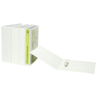 MARBIG CLEARVIEW INSERT BINDER A5 2D Ring 25mm White