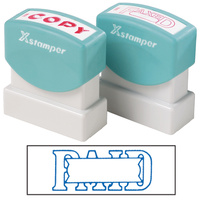 XSTAMPER STAMP CX-BN 1201 PAID/DATE BLUE