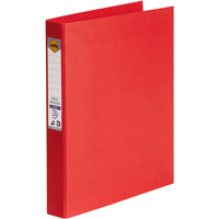 MARBIG PE BINDER A4 4D Ring 25Mm Red Red