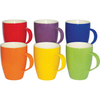 CONNOISSEUR MUGS 370ml Assorted Colors Set of 6 Set of 6