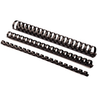 FELLOWES BINDING COMB Plastic 21 Ring 16mm Round Black Pack of 100