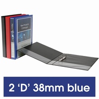MARBIG CLEARVIEW INSERT BINDER A4 2D Ring 38MM Blue