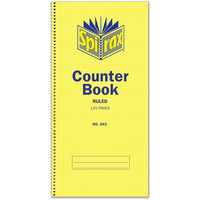 SPIRAX COUNTER BOOK 543 297mm x 135mm 120 Page Side Opening