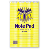 SPIRAX 563 NOTEBOOK REPORTER 200mm x 127mm 100 Page Top Opening