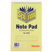 SPIRAX NOTEBOOK REPORTER 563A 200mm x 127mm 200 Page Top Opening