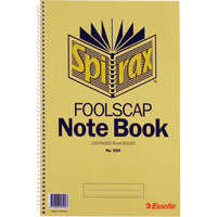 SPIRAX NOTEBOOK 594 Foolscap 120 Page Side Opening