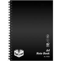 SPIRAX NOTEBOOK PLASTIC P595A A4 240 Page Side Opening