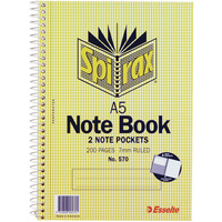 SPIRAX NOTEBOOK POCKET 570 A5 200 Page Side Opening