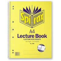 SPIRAX LECTURE BOOK 598 A4 140 Page With Pocket Side Opening