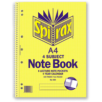 SPIRAX SUBJECT BOOK 606 A4 320 Page 4 Subject Side Opening