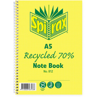 SPIRAX RECYCLED NOTEBOOK 812 A5 120 Page