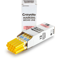 CRAYOLA ULTRA CLEAN MARKERS Yellow Pack of 12