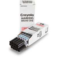 CRAYOLA ULTRA CLEAN MARKERS Black Pack of 12