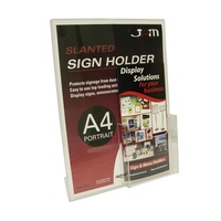 DEFLECT-O SIGN HOLDER SLANTED Dl Brochure Pocket,A4 Portrait