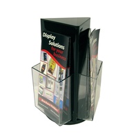 DEFLECT-O BROCHURE HOLDER DL Counter Top Rotating Black