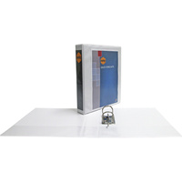 MARBIG CLEARVIEW INSERT BINDER A4 Half Arch White