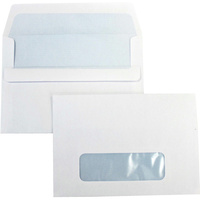 CUMBERLAND ENVELOPE C6 Self Seal Window Face Secretive White Box of 500