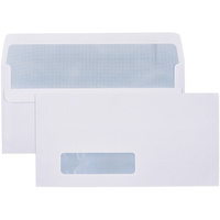 CUMBERLAND ENVELOPE DLX Self Seal Window Face Secretive White Box of 500