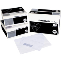 CUMBERLAND ENVELOPE LASER C4 Strip Seal Window Face Secretive White Box of 250