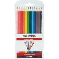 COLUMBIA COLOUR SKETCH PENCILS Assorted Colours Pack of 12