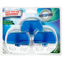 NORTHFORK TOILET RIM FRESHNER Ocean Fresh Scent Pack of 3