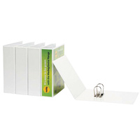 MARBIG CLEARVIEW INSERT BINDER A4 Lever Arch White