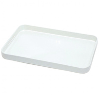 CONNOISSEUR MELAMINE TRAY Large with Handles White