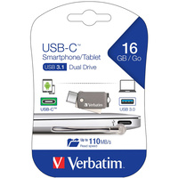 VERBATIM ON THE GO TYPE C TO USB Drive 16GB