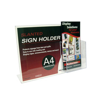 DEFLECT-O SIGN HOLDER W/ DL Brochure Pocket