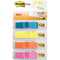 POST-IT FLAGS 683-4ABX 11.9mm x 43.2mm Assorted Pack of 140