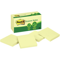 POST-IT 654RP NOTES Recycled Yellow 76x76mm