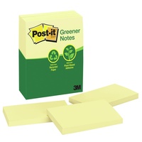 POST-IT 655RP NOTES Recycled Yellow 73mm X 123mm