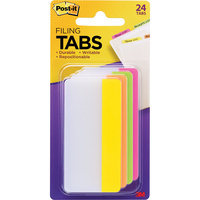 POST-IT DURABLE TABS 686-PLOY3IN 75mm x 38mm Assorted Pack of 24