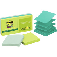 POST-IT SUPER STICKY NOTES R330-6SST Recycled 76mmx76mm  Tropic Pack of 6