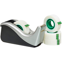 Scotch Tape Dispenser C60-ST4 Desktop Value Pack Black & Silver