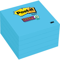 POST-IT SUPER STICKY NOTES 654-5SSBE 75mm x 75mm Electric Blue Pack of 5
