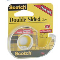 SCOTCH 137 DOUBLE SIDED TAPE 12.7mmx11.4m & Dispenser Roll