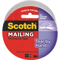 SCOTCH 3842 PACKAGING TAPE Tear By Hand Clear 48mmx35mt