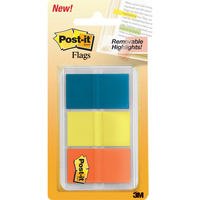 POST-IT 680HFBYO FLAG TRNSLCNT 25x44mm Blue, Yellow, Orange Pack of 60