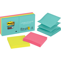 POST-IT POP UP NOTES R330-6SSMIA Miami Collection Pack of 6