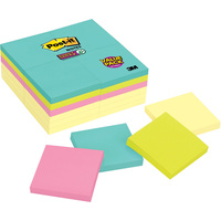 POST-IT SUPER STICKY NOTES 654-24SSCYM 76mm x 76mm Miami Pack of 24