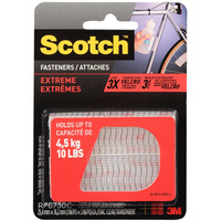 SCOTCH FASTENER STRIPS 6730 Extreme 2.5cm x 7.6cm Clear Pack of 2