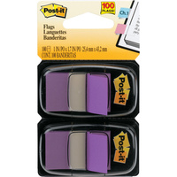 POST-IT FLAGS 680-PU2 25.4mm x 43.2mm Purple Twin Pack