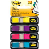 POST-IT FLAGS 683-4AB 11.9mm x 43.2mm Assorted Pack of 140