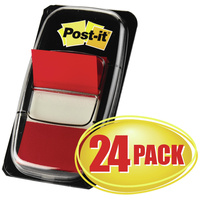 POST-IT FLAGS 680-1-24 25.4mm x 43.2mm Assorted Pack of 1,200