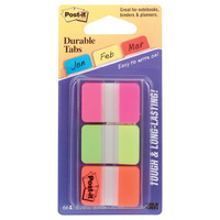 POST-IT DURABLE TABS 686-PGO 25mm x 38mm Assorted Pack of 66