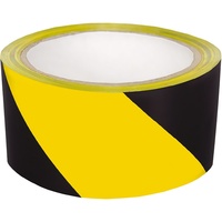 CUMBERLAND WARNING TAPE 48Mm X 45M Black Yellow