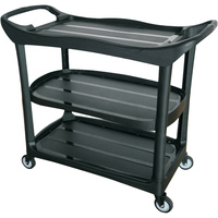 COMPASS 3 SHELF UTILITY CART Black Assembly required