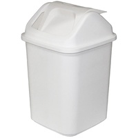 COMPASS RECTANGULAR SWING Lid Bin 20Litres White